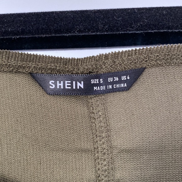 Shein Khaki Green Overall Dress - Picture 2 of 2